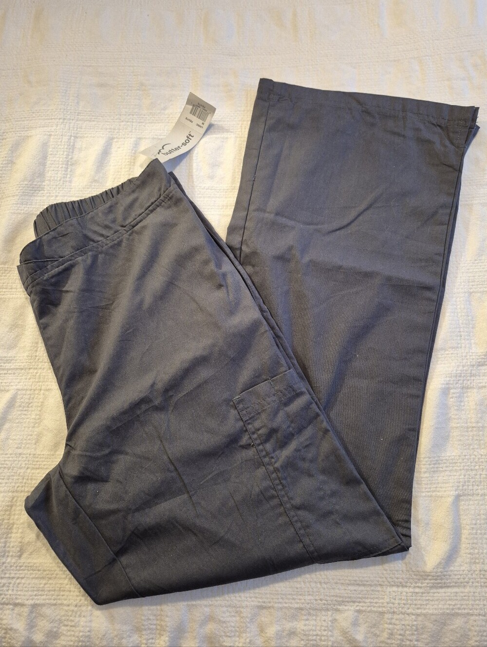 Buttersoft women's Medium Pewter gray scrub pants, NWT